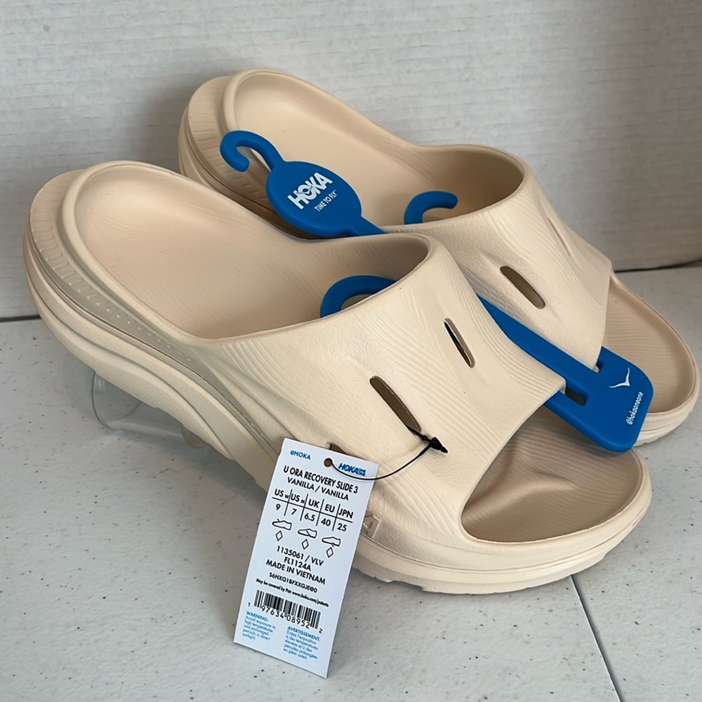 Hoka One Ora Recovery Slide 3 Vanilla